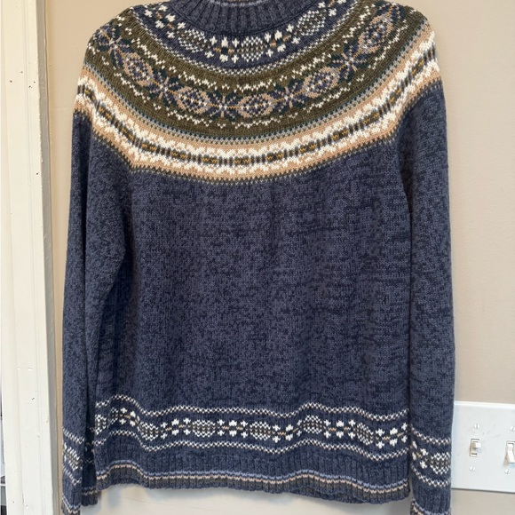 Nordic Patterned Blue Cardigan by Heirloom Collectibles - Picture 7 of 9